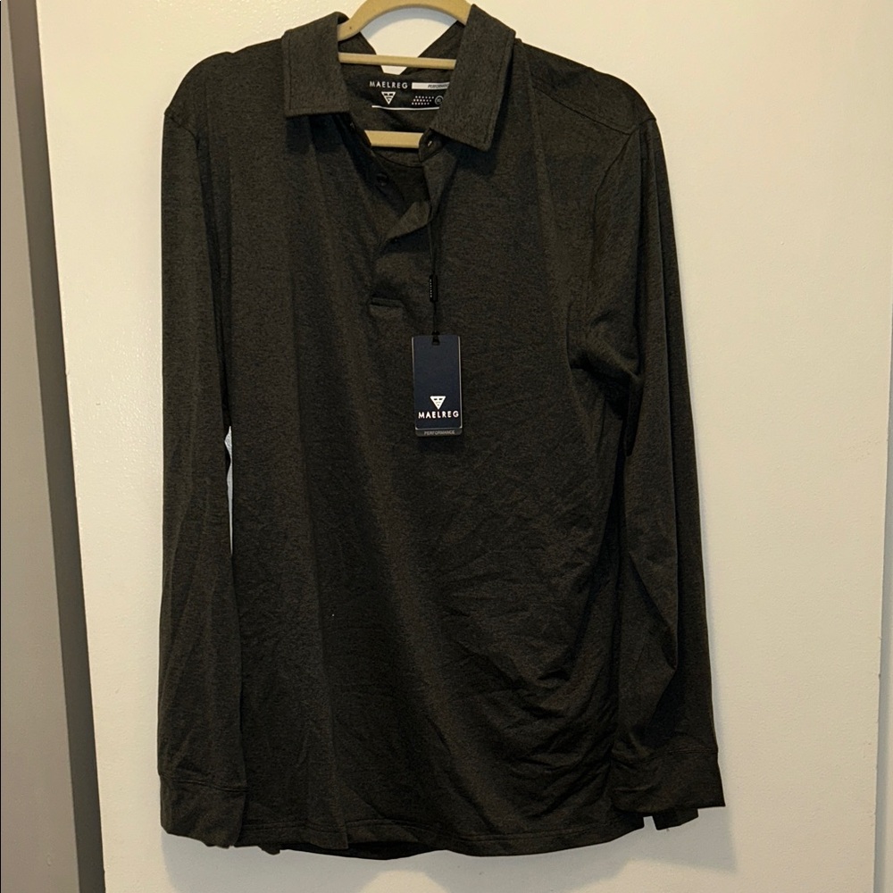 Marled Dark Gray Men's Polo Shirt